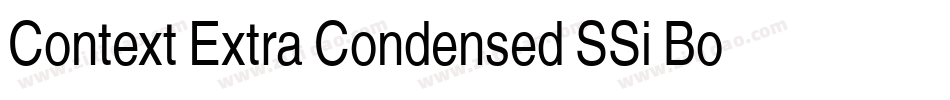 Context Extra Condensed SSi Bold Extra Condensed Italic字体转换